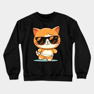 Cat wearing sunglasses Crewneck Sweatshirt